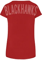 47 Chicago Blackhawks Womens Red Lumi Short Sleeve T-Shirt