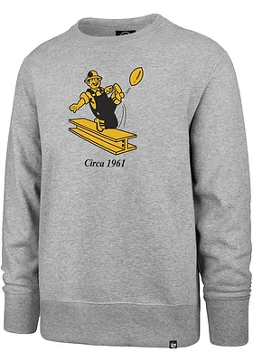47 Pittsburgh Steelers Mens Grey Headline Long Sleeve Crew Sweatshirt