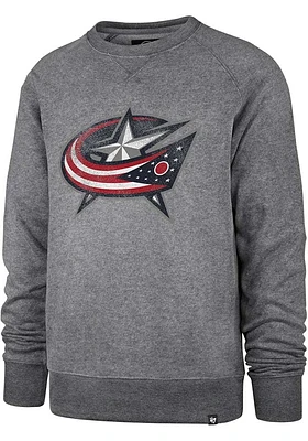 47 Columbus Blue Jackets Mens Grey Imprint Match Long Sleeve Fashion Sweatshirt