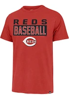 47 Cincinnati Reds Red Framework Franklin Short Sleeve Fashion T Shirt