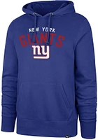 47 New York Giants Mens Blue Outrush Headline Long Sleeve Hoodie