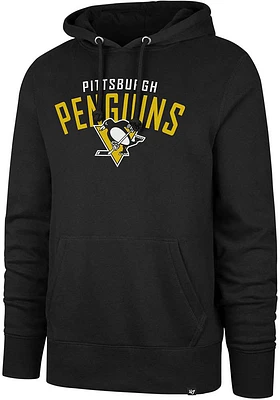 47 Pittsburgh Penguins Mens Black Outrush Headline Long Sleeve Hoodie