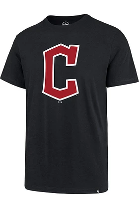 47 Cleveland Guardians Navy Blue Imprint Super Rival Short Sleeve T Shirt