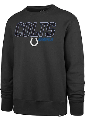 47 Indianapolis Colts Mens Charcoal LOCKED HEADLINE Long Sleeve Crew Sweatshirt