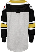 47 Pittsburgh Steelers Mens Grey GRIDIRON LACE UP Fashion Hood