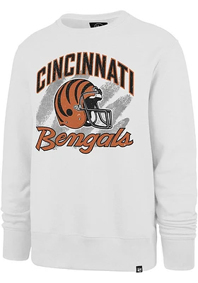 47 Cincinnati Bengals Mens White Shader Long Sleeve Crew Sweatshirt