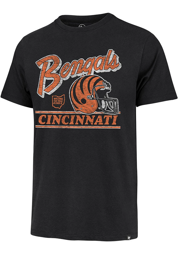 47 Cincinnati Bengals Black Fly By Franklin Short Sleeve Fashion T Shirt