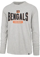 47 Cincinnati Bengals Grey Outstretch Franklin Long Sleeve Fashion T Shirt