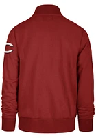 47 Cincinnati Reds Mens Red Striker Design Long Sleeve Qtr Zip Fashion Pullover