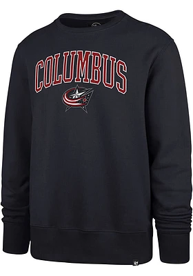 47 Columbus Blue Jackets Mens Navy Arch Game Break Long Sleeve Fashion Sweatshirt