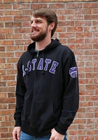 47 K-State Wildcats Mens Black Striker Long Sleeve Zip Fashion