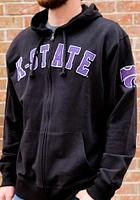 47 K-State Wildcats Mens Black Striker Long Sleeve Zip Fashion