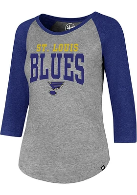 47 St Louis Blues Womens Grey Club Raglan LS Tee