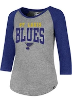 47 St Louis Blues Womens Grey Club Raglan LS Tee