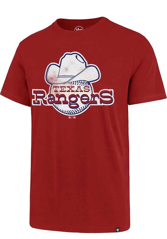 47 Texas Rangers Red Retro Super Rival Short Sleeve T Shirt
