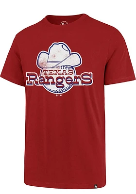 47 Texas Rangers Red Retro Super Rival Short Sleeve T Shirt