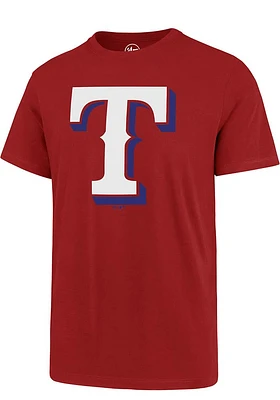 47 Texas Rangers Red Logo Super Rival Short Sleeve T Shirt