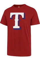47 Texas Rangers Red Logo Super Rival Short Sleeve T Shirt