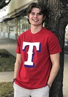 47 Texas Rangers Red Logo Super Rival Short Sleeve T Shirt