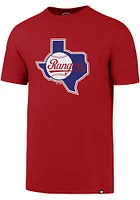 47 Texas Rangers Red Graphic Super Rival Short Sleeve T Shirt