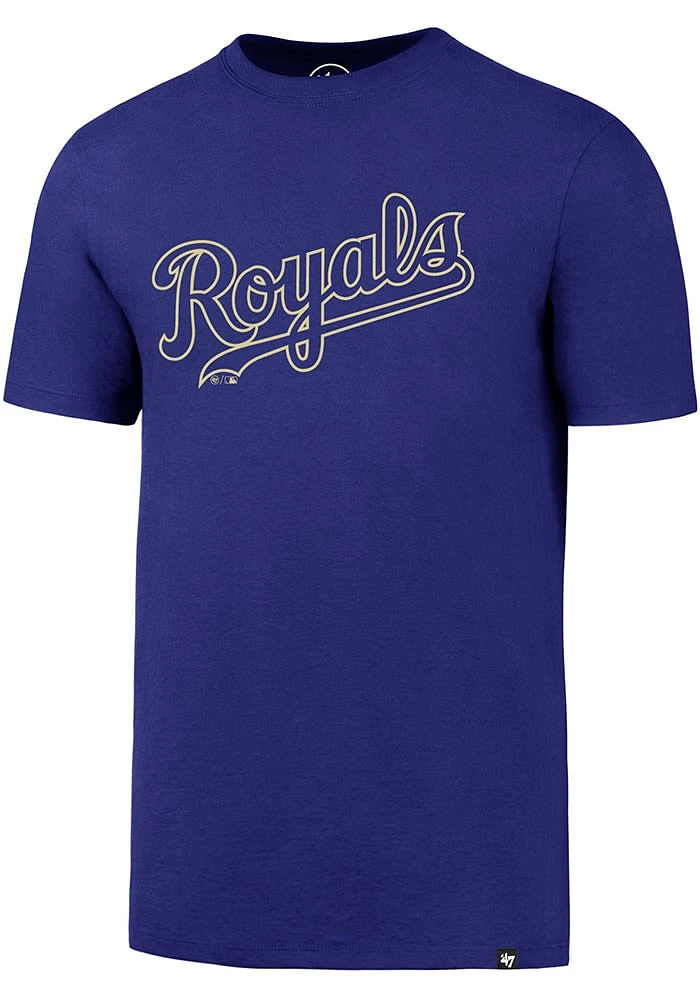 47 Kansas City Royals Blue Script Super Rival Short Sleeve T Shirt