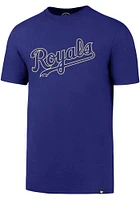 47 Kansas City Royals Blue Script Super Rival Short Sleeve T Shirt