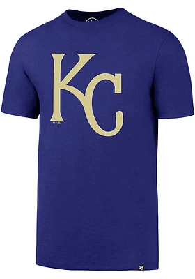 47 Kansas City Royals Blue Logo Super Rival Short Sleeve T Shirt