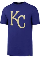 47 Kansas City Royals Blue Logo Super Rival Short Sleeve T Shirt