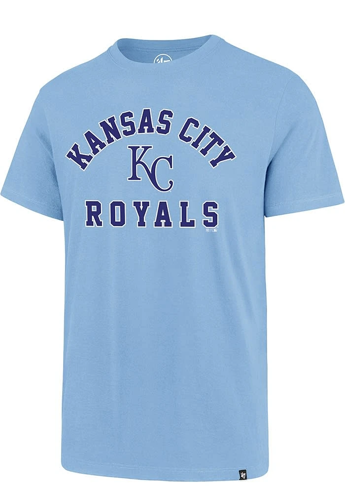47 Kansas City Royals Light Blue Wordmark Super Rival Short Sleeve T Shirt