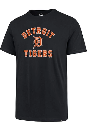 47 Detroit Tigers Navy Blue Super Rival Wordmark Short Sleeve T Shirt