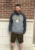 47 Pittsburgh Steelers Mens Grey Match Fashion Hood