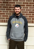 47 Pittsburgh Steelers Mens Grey Match Fashion Hood