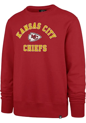 47 Kansas City Chiefs Mens Varsity Arch Long Sleeve Crew Sweatshirt