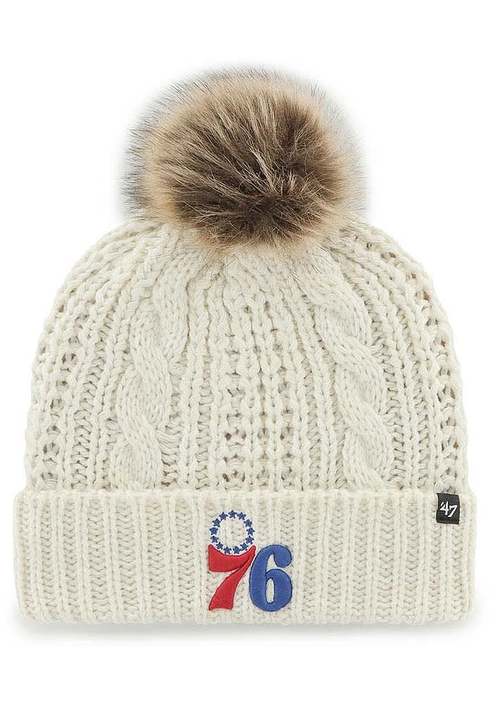 47 Philadelphia 76ers White Meeko Cuff Knit Womens Knit Hat