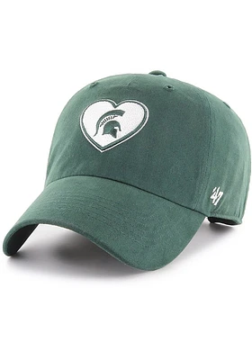 47 Michigan State Spartans Green Courtney W Clean Up Womens Adjustable Hat