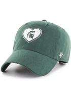 47 Michigan State Spartans Green Courtney W Clean Up Womens Adjustable Hat