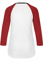 47 Chicago Blackhawks Womens White Splitter Raglan LS Tee