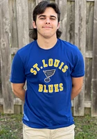 47 St Louis Blues Blue Varsity Arch Short Sleeve T Shirt