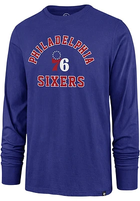 47 Philadelphia 76ers Blue Varsity Arch Rival Long Sleeve T Shirt
