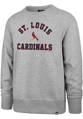 47 St Louis Cardinals Mens Grey Headline Crew Long Sleeve Sweatshirt