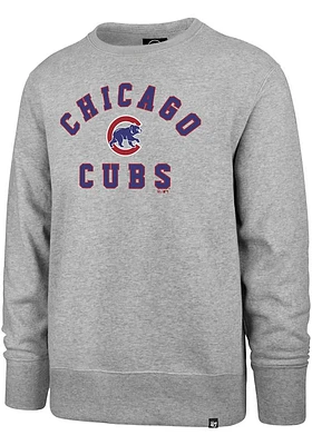 47 Chicago Cubs Mens Grey Headline Crew Long Sleeve Sweatshirt