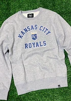47 Kansas City Royals Mens Grey Headline Crew Long Sleeve Sweatshirt