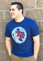 47 Texas Rangers Blue Scrum Logo Short Sleeve Fashion T Shirt