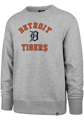 47 Detroit Tigers Mens Grey Headline Crew Long Sleeve Sweatshirt