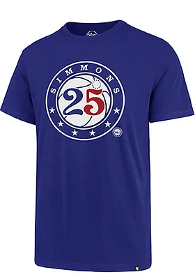 Ben Simmons Philadelphia 76ers Blue Name and Number Edition Short Sleeve Player T Shirt