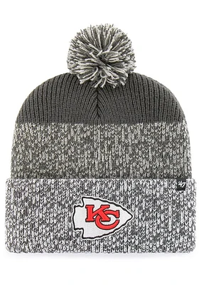 47 Kansas City Chiefs Grey Static Cuff Mens Knit Hat