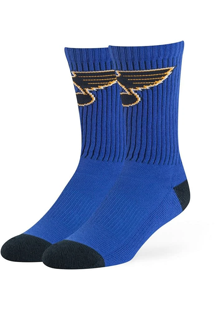 St Louis Blues 47 Strikethrough Mens Crew Socks