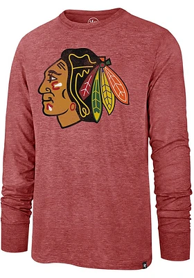 47 Chicago Blackhawks Red Imprint Match Long Sleeve Fashion T Shirt