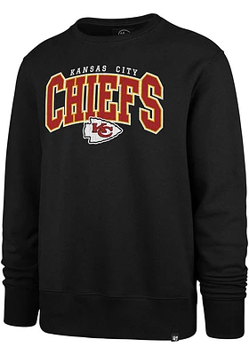 47 Kansas City Chiefs Mens Black Headline Crew Long Sleeve Sweatshirt