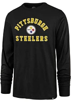 47 Pittsburgh Steelers Black Varsity Arch Long Sleeve T Shirt